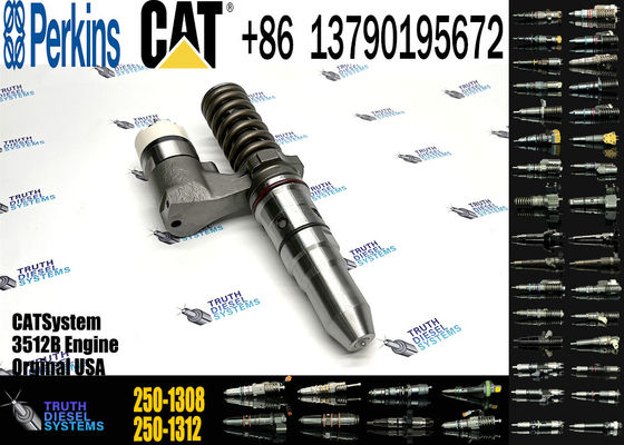 Excavator Spare Parts Common Rail Diesel Fuel Injector 10R-1280 250-1308 For CAT 3512B 3516B 3508B Engine