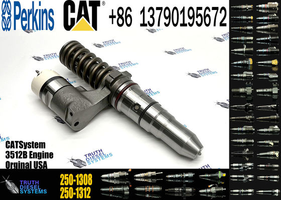 Excavator Spare Parts Common Rail Diesel Fuel Injector 10R-1280 250-1308 For CAT 3512B 3516B 3508B Engine