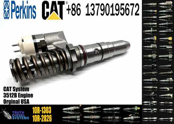 Fuel Injector 250-1302 10R-1303 Common Rail Fuel Injector for CAT 3512B 3516B Caterpillar Excavator Dozer Diesel Engine Parts